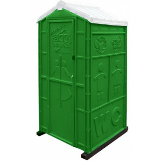 Мобильная туалетная кабина "Стандарт Плюс" в разборе зеленая